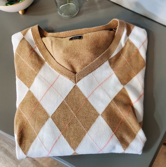None Sweaters - ⚜🤎⚜Small/Argyle Tan Sweater